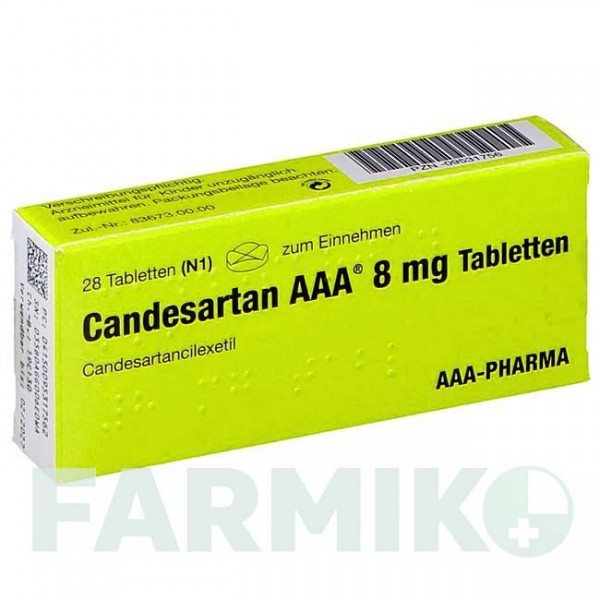 КАНДЕСАРТАН (CANDESARTAN) 8 мг таблетки 28 шт - Кандесартан AAA - PHARMA