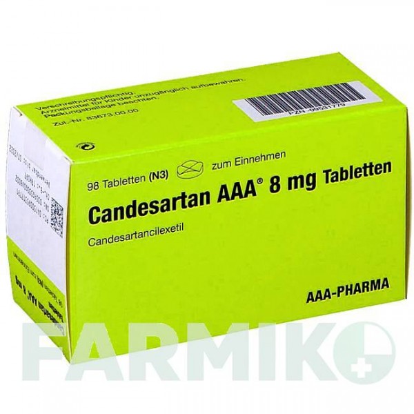 КАНДЕСАРТАН (CANDESARTAN) 8 мг таблетки 98 шт - Кандесартан AAA - PHARMA