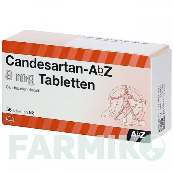 КАНДЕСАРТАН (CANDESARTAN) 8 мг таблетки 56 шт - Кандесартан ABZ PHARMA