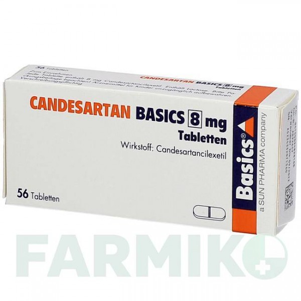 КАНДЕСАРТАН (CANDESARTAN) 8 мг таблетки 56 шт - Кандесартан BASICS