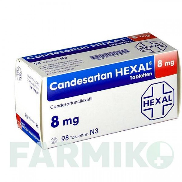 КАНДЕСАРТАН (CANDESARTAN) 8 мг таблетки 98 шт - Кандесартан HEXAL