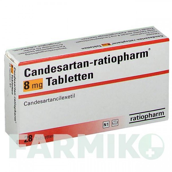 КАНДЕСАРТАН (CANDESARTAN) 8 мг таблетки 28 шт - Кандесартан RATIOPHARM