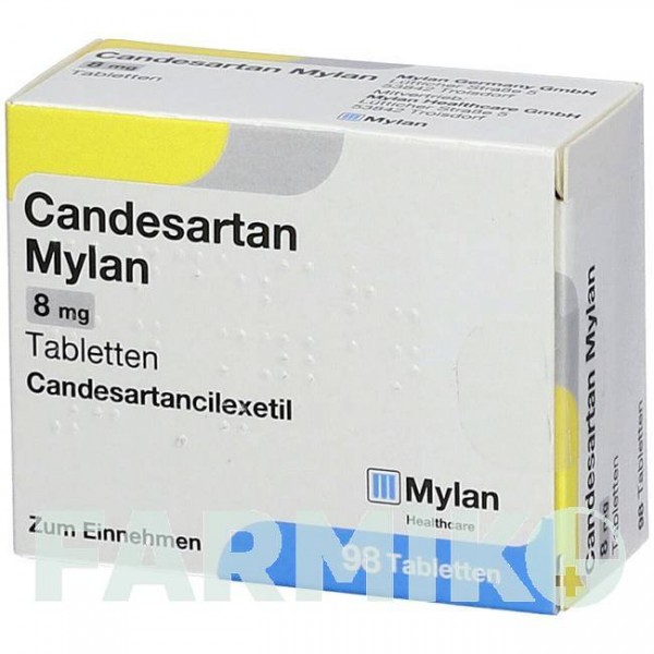 КАНДЕСАРТАН (CANDESARTAN) 8 мг таблетки 56 шт - Кандесартан VIATRIS