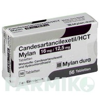 КАНДЕСАРТАН ЦИЛЕКСЕТИЛ (CANDESARTAN CILEXETIL) 16 мг/12,5 мг таблетки 56 шт - Кандесартан, Гидрохлоротиазид VIATRIS