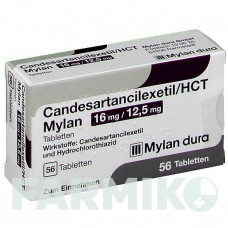 КАНДЕСАРТАН ЦИЛЕКСЕТИЛ (CANDESARTAN CILEXETIL) 16 мг/12,5 мг таблетки 56 шт - Кандесартан, Гідрохлоротіазид VIATRIS