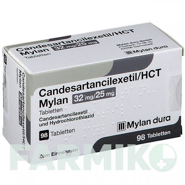 КАНДЕСАРТАН ЦИЛЕКСЕТИЛ (CANDESARTAN CILEXETIL) 32 мг/25 мг таблетки 56 шт - Кандесартан, Гідрохлоротіазид VIATRIS