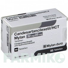 КАНДЕСАРТАН ЦИЛЕКСЕТИЛ (CANDESARTAN CILEXETIL) 32 мг/25 мг таблетки 98 шт - Кандесартан, Гідрохлоротіазид VIATRIS
