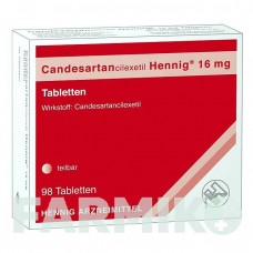 КАНДЕСАРТАНЦИЛЕКСЕТИЛ (CANDESARTANCILEXETIL) 16 мг таблетки 98 шт - Кандесартан HENNIG