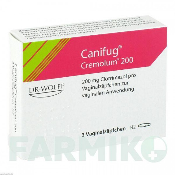 КАНИФУГ (CANIFUG) 200 суппозитории 3 шт - Клотримазол DR.AUGUST WOLFF