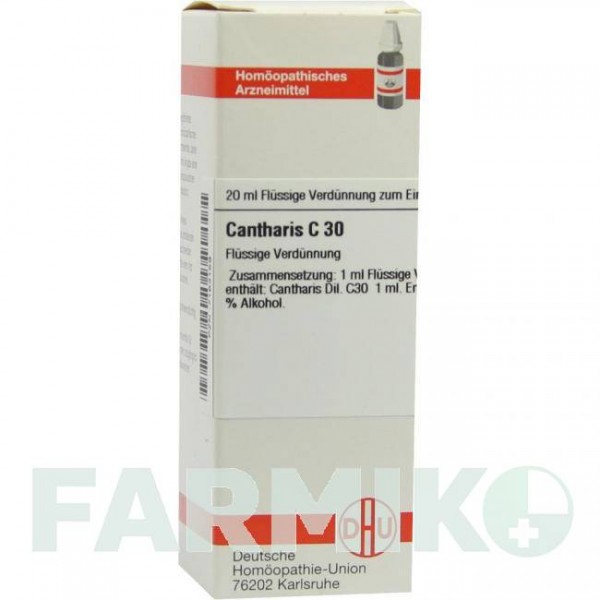 КАНТАРИС (CANTHARIS) C 30 розчин 20 мл - Гомеопатія DHU