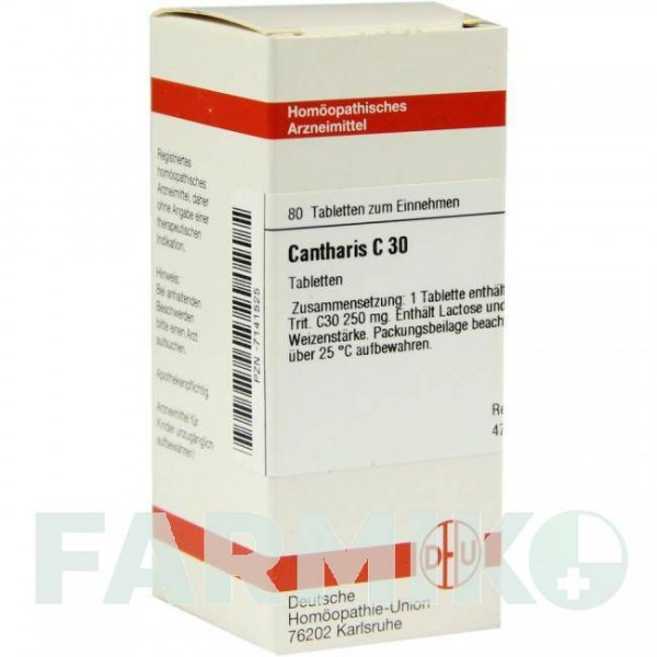 КАНТАРИС (CANTHARIS) C 30 таблетки 80 шт - Гомеопатія DHU