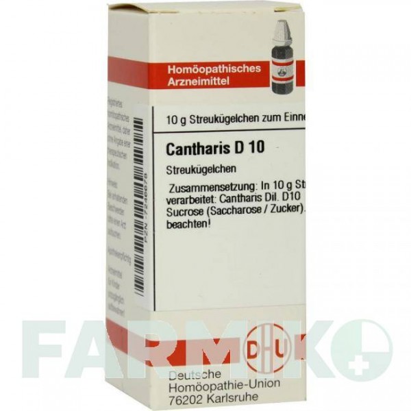 КАНТАРИС (CANTHARIS) D 10 глобули 10 г - Гомеопатія DHU