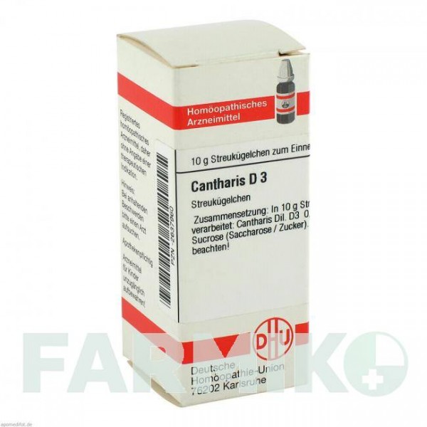 КАНТАРИС (CANTHARIS) D 3 глобули 10 г - Гомеопатія DHU