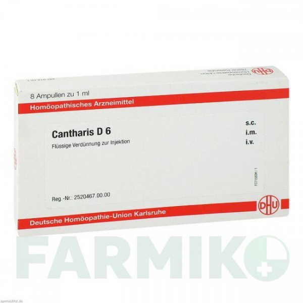 КАНТАРИС (CANTHARIS) D 6 ампули 8x1 мл - Гомеопатія DHU