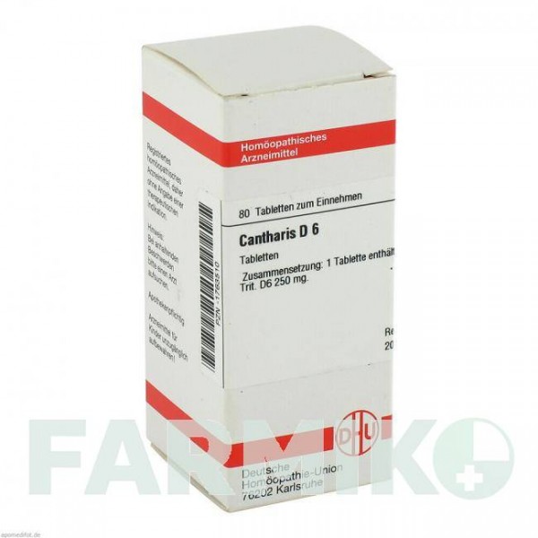 КАНТАРИС (CANTHARIS) D 6 таблетки 80 шт - Гомеопатія DHU