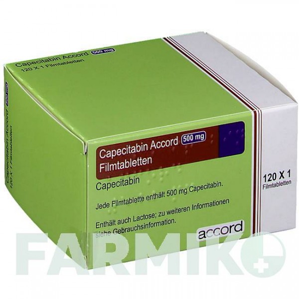 КАПЕЦИТАБІН (CAPECITABIN) 500 мг таблетки 120 шт - Капецитабін ACCORD HEALTHCARE