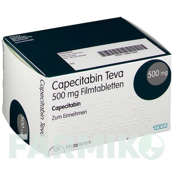 КАПЕЦИТАБІН (CAPECITABIN) 500 мг таблетки 120 шт - Капецитабін TEVA
