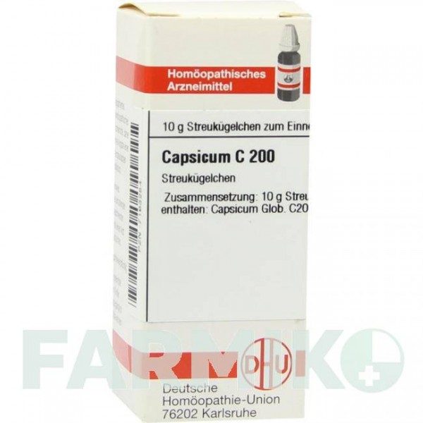 КАПСИКУМ (CAPSICUM) C 200 глобули 10 г - Гомеопатия DHU
