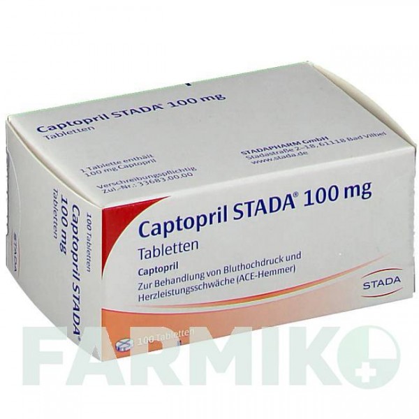 КАПТОПРИЛ (CAPTOPRIL) 100 мг таблетки 100 шт - Каптоприл STADAPHARM