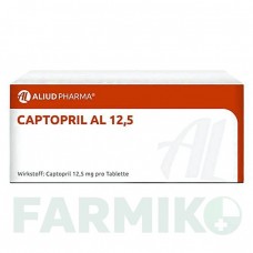 КАПТОПРИЛ (CAPTOPRIL) 12,5 таблетки 100 шт - Каптоприл ALIUD PHARMA