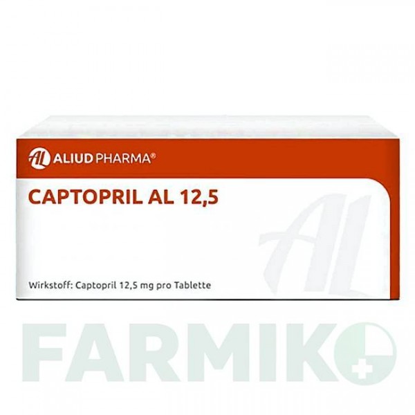 КАПТОПРИЛ (CAPTOPRIL) 12,5 таблетки 100 шт - Каптоприл ALIUD PHARMA