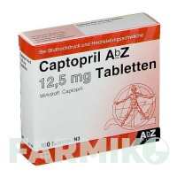 КАПТОПРИЛ (CAPTOPRIL) 12,5 мг таблетки 100 шт - Каптоприл ABZ PHARMA
