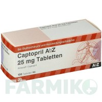 КАПТОПРИЛ (CAPTOPRIL) 25 мг таблетки 100 шт - Каптоприл ABZ PHARMA