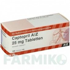 КАПТОПРИЛ (CAPTOPRIL) 25 мг таблетки 100 шт - Каптоприл ABZ PHARMA