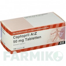 КАПТОПРИЛ (CAPTOPRIL) 50 мг таблетки 100 шт - Каптоприл ABZ PHARMA