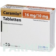 КАРАМЛО (CARAMLO) 16 мг/10 мг таблетки 56 шт - Кандесартан, Амлодипін EMRA-MED