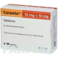КАРАМЛО (CARAMLO) 16 мг/10 мг таблетки 98 шт - Кандесартан, Амлодипин KOHLPHARMA