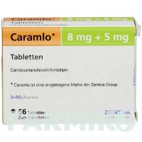 КАРАМЛО (CARAMLO) 8 мг/5 мг таблетки 56 шт - Кандесартан, Амлодипин KOHLPHARMA