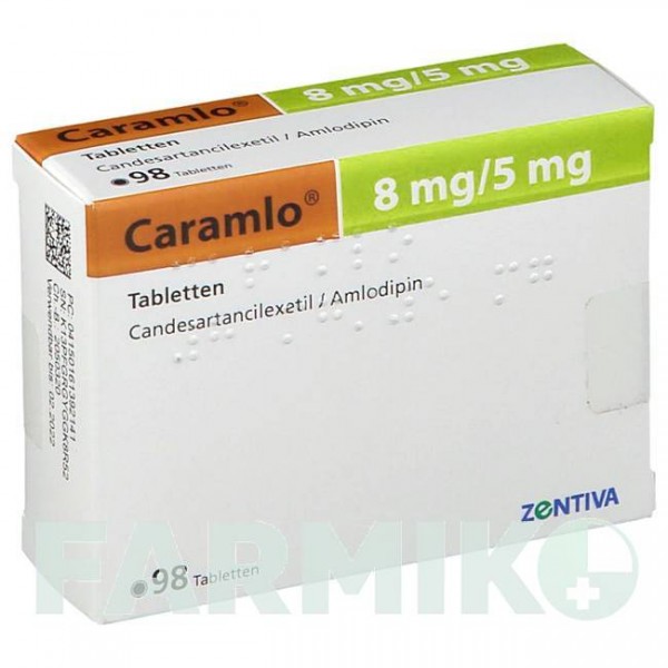 КАРАМЛО (CARAMLO) 8 мг/5 мг таблетки 98 шт - Кандесартан, Амлодипін ORIFARM