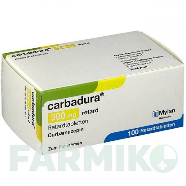 КАРБАДУРА (CARBADURA) 300 мг таблетки 100 шт - Карбамазепін VIATRIS