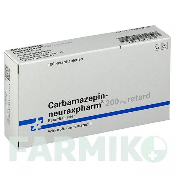 КАРБАМАЗЕПИН (CARBAMAZEPIN) 200 мг таблетки 100 шт - Карбамазепин NEURAXPHARM