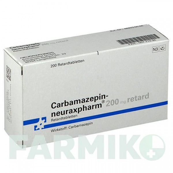 КАРБАМАЗЕПІН (CARBAMAZEPIN) 200 мг таблетки 200 шт - Карбамазепін NEURAXPHARM