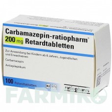 КАРБАМАЗЕПІН (CARBAMAZEPIN) 200 мг таблетки 100 шт - Карбамазепін RATIOPHARM