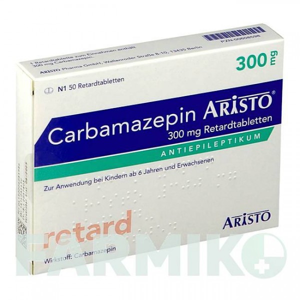 КАРБАМАЗЕПИН (CARBAMAZEPIN) 300 мг таблетки 50 шт - Карбамазепин ARISTO PHARMA