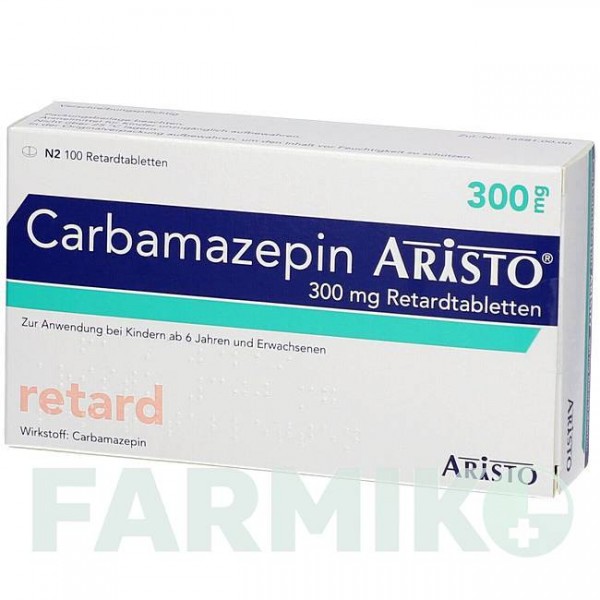 КАРБАМАЗЕПІН (CARBAMAZEPIN) 300 мг таблетки 160 шт - Карбамазепін ARISTO PHARMA