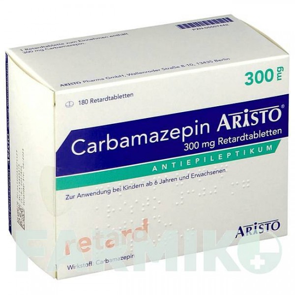 КАРБАМАЗЕПІН (CARBAMAZEPIN) 300 мг таблетки 180 шт - Карбамазепін ARISTO PHARMA