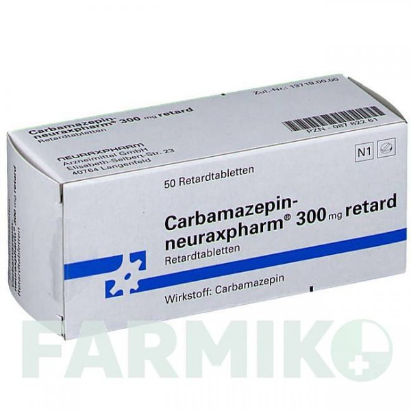 КАРБАМАЗЕПІН (CARBAMAZEPIN) 300 мг таблетки 50 шт - Карбамазепін NEURAXPHARM