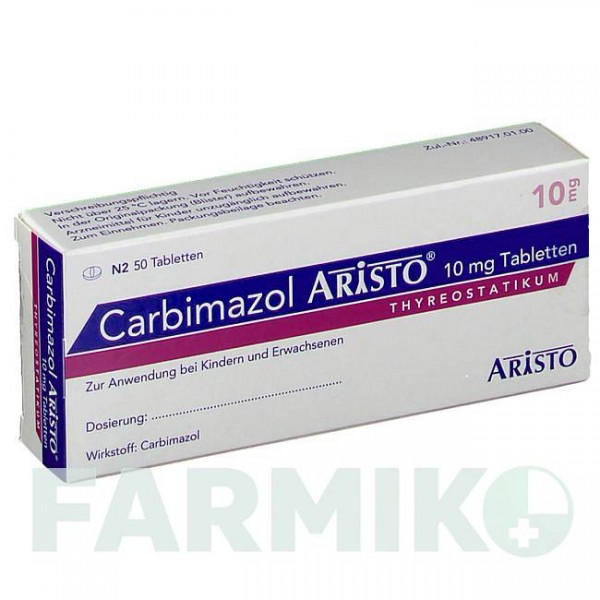 КАРБИМАЗОЛ (CARBIMAZOL) 10 мг таблетки 50 шт - Карбимазол ARISTO PHARMA