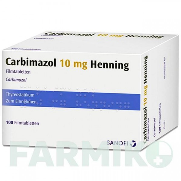 КАРБИМАЗОЛ (CARBIMAZOL) 10 мг таблетки 100 шт - Карбимазол SANOFI