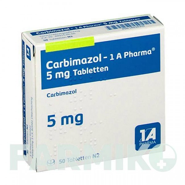КАРБІМАЗОЛ (CARBIMAZOL) 5 мг таблетки 50 шт - Карбімазол 1 A PHARMA