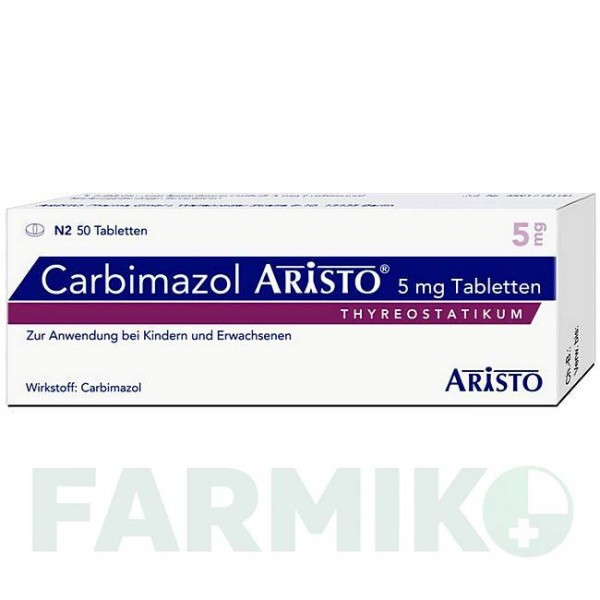 КАРБИМАЗОЛ (CARBIMAZOL) 5 мг таблетки 50 шт - Карбимазол ARISTO PHARMA