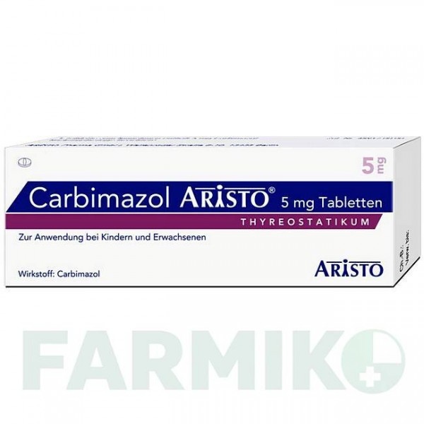 КАРБИМАЗОЛ (CARBIMAZOL) 5 мг таблетки 100 шт - Карбимазол ARISTO PHARMA