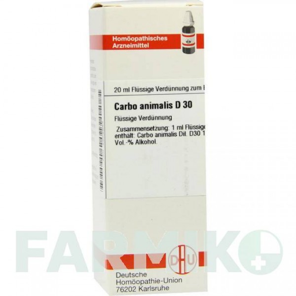 КАРБО АНИМАЛИС (CARBO ANIMALIS) D 30 раствор 20 мл - Гомеопатия DHU