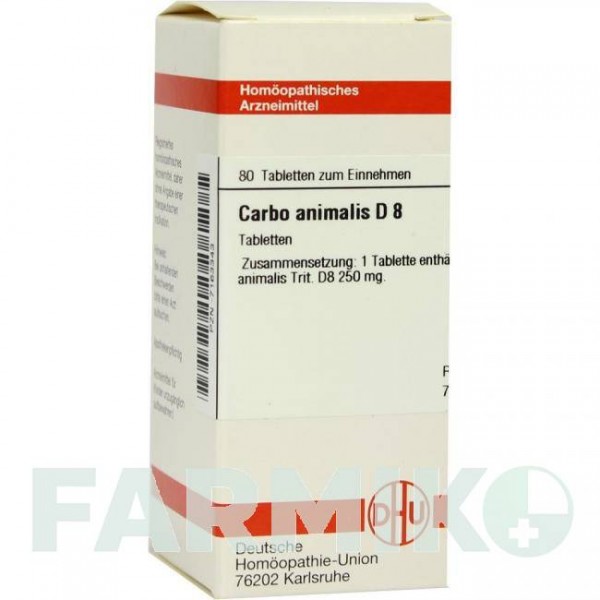 КАРБО АНИМАЛИС (CARBO ANIMALIS) D 8 таблетки 80 шт - Гомеопатия DHU