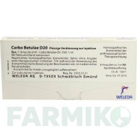 КАРБО БЕТУЛЕ (CARBO BETULAE) D 20 ампулы 8x1 мл - Гомеопатия WELEDA