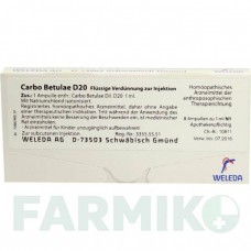 КАРБО БЕТУЛЕ (CARBO BETULAE) D 20 ампули 8x1 мл - Гомеопатія WELEDA